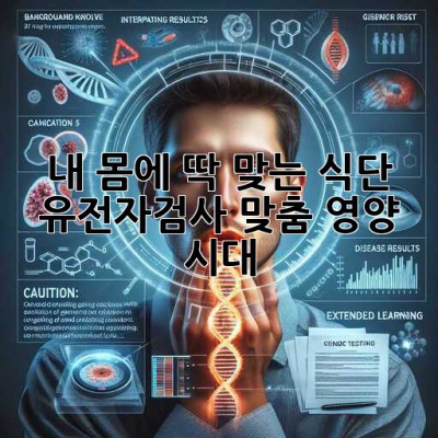 내 몸에 딱 맞는 식단? 🧬 유전자검사 맞춤 영양 시대!